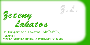 zeteny lakatos business card